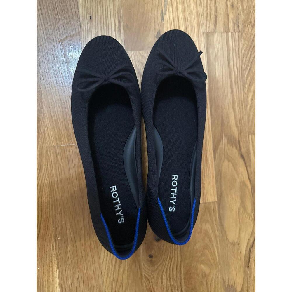 Rothy's Black Ballet Flats with Bow
